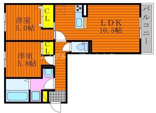 D-room浜野南　A棟の物件間取画像